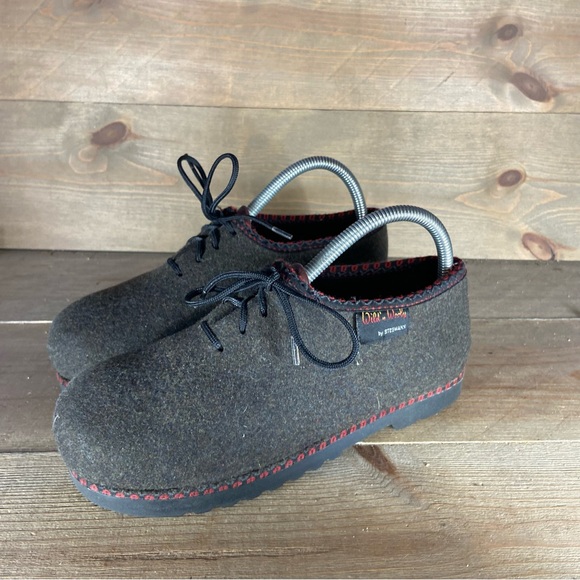 Stegmann wooly n wild womens size 7 shoes gray wool comfort lace up sneakers - Picture 1 of 8